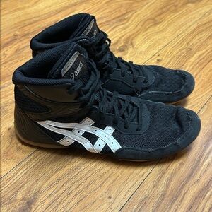 ASICS Kids' Matflex Wrestling Shoes | Lace Up Black | Size 5